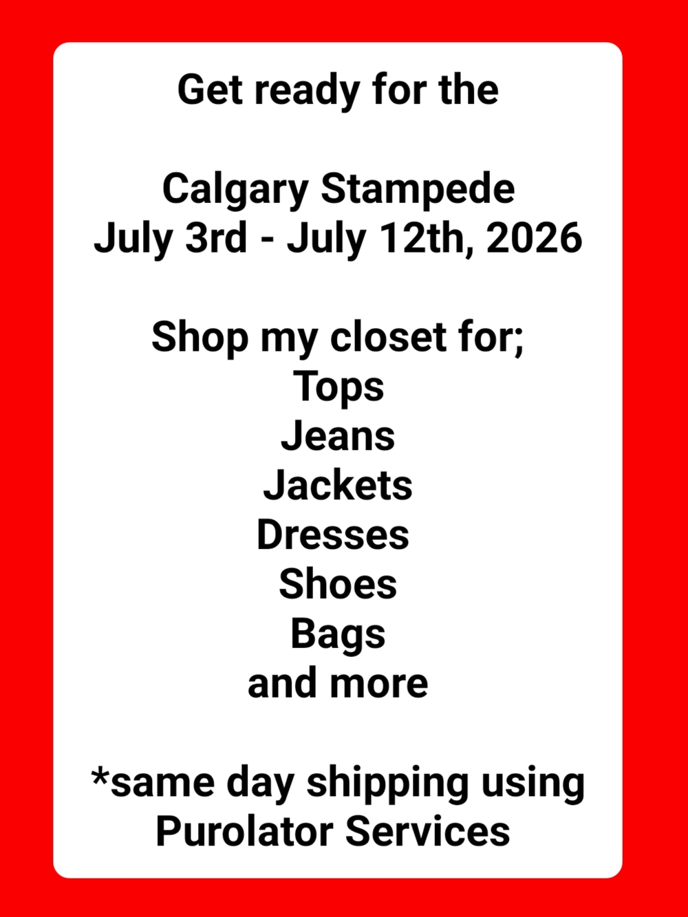 CALGARY STAMPEDE July 3rd - July 12th, 2026